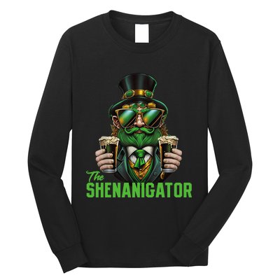 The Shenanigator, Funny Shenanigans Design For St Paddys Day Long Sleeve Shirt