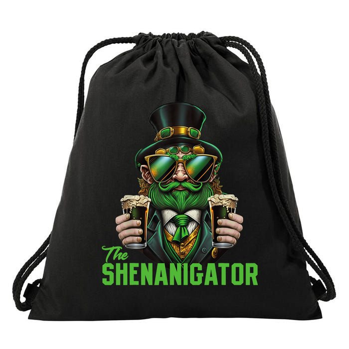 The Shenanigator, Funny Shenanigans Design For St Paddys Day Drawstring Bag