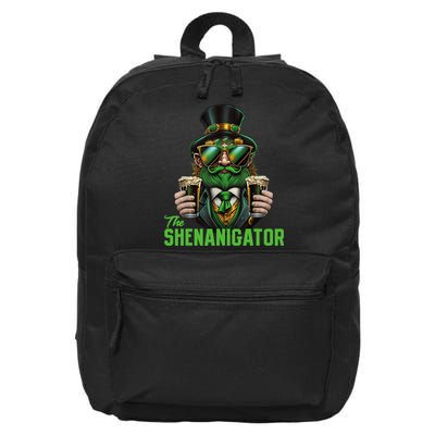 The Shenanigator, Funny Shenanigans Design For St Paddys Day 16 in Basic Backpack