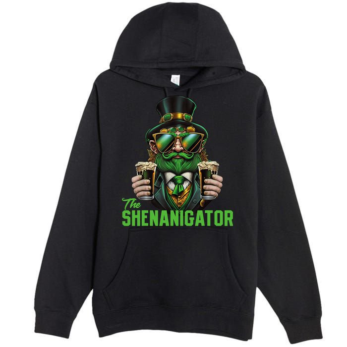 The Shenanigator, Funny Shenanigans Design For St Paddys Day Premium Pullover Hoodie