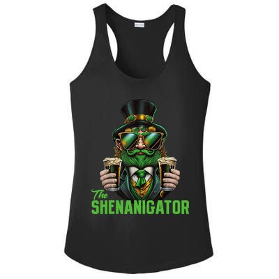The Shenanigator, Funny Shenanigans Design For St Paddys Day Ladies PosiCharge Competitor Racerback Tank