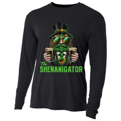 The Shenanigator, Funny Shenanigans Design For St Paddys Day Cooling Performance Long Sleeve Crew