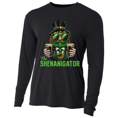 The Shenanigator, Funny Shenanigans Design For St Paddys Day Cooling Performance Long Sleeve Crew