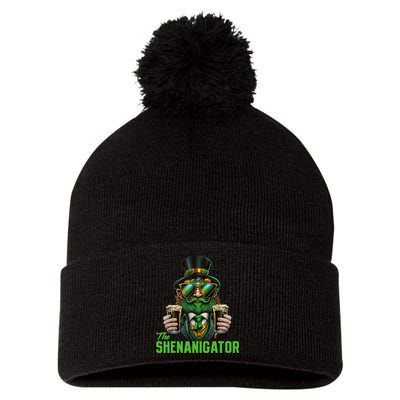 The Shenanigator, Funny Shenanigans Design For St Paddys Day Pom Pom 12in Knit Beanie
