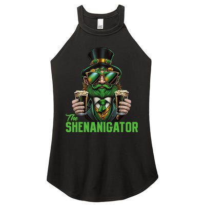 The Shenanigator, Funny Shenanigans Design For St Paddys Day Women's Perfect Tri Rocker Tank