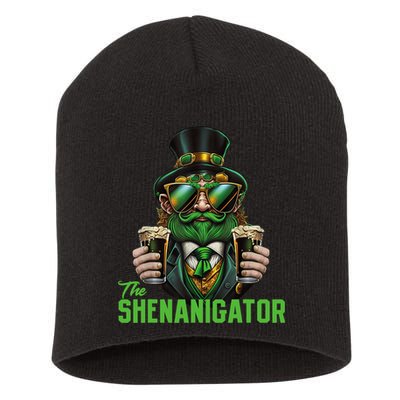 The Shenanigator, Funny Shenanigans Design For St Paddys Day Short Acrylic Beanie