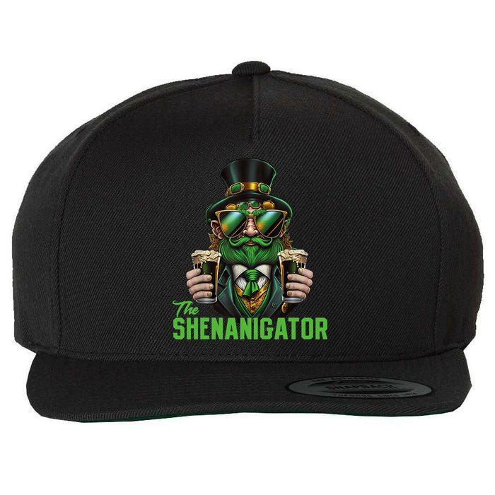 The Shenanigator, Funny Shenanigans Design For St Paddys Day Wool Snapback Cap