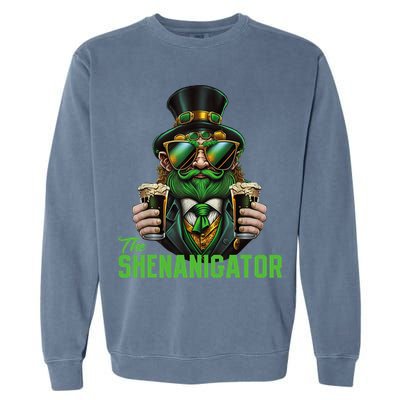 The Shenanigator, Funny Shenanigans Design For St Paddys Day Garment-Dyed Sweatshirt