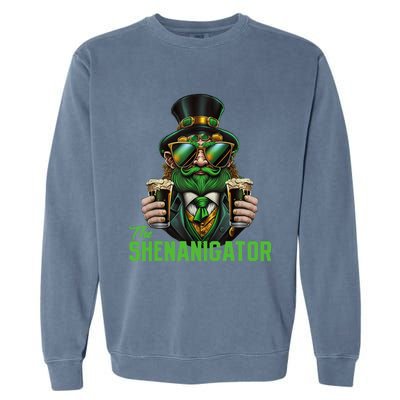 The Shenanigator, Funny Shenanigans Design For St Paddys Day Garment-Dyed Sweatshirt