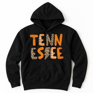 Tennessee State Flag Orange Plaid Leopard Tn Hoodie