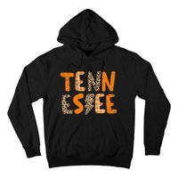 Tennessee State Flag Orange Plaid Leopard Tn Hoodie