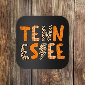 Tennessee State Flag Orange Plaid Leopard Tn Coaster