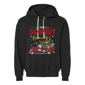 The Schmidt Family Christmas Matching Pajamas Garment-Dyed Fleece Hoodie