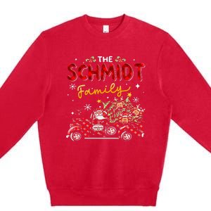 The Schmidt Family Christmas Matching Pajamas Premium Crewneck Sweatshirt