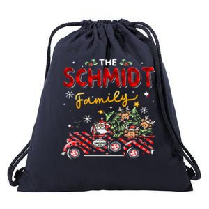 The Schmidt Family Christmas Matching Pajamas Drawstring Bag