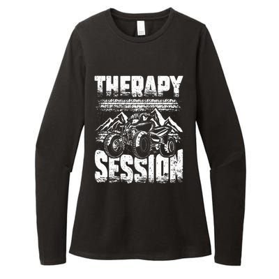 Therapy Session Funny ATV FourWheeler Quad Bike Rider Womens CVC Long Sleeve Shirt