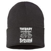 Therapy Session Funny ATV FourWheeler Quad Bike Rider Sustainable Knit Beanie