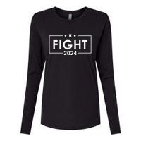 Trump Shot Fight 2024 Trump Supporters Trump Rally 2024 Womens Cotton Relaxed Long Sleeve T-Shirt