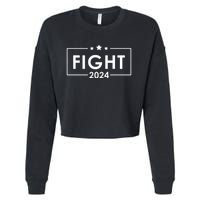 Trump Shot Fight 2024 Trump Supporters Trump Rally 2024 Cropped Pullover Crew