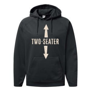 Two Seater Funny Adult Humor Popular Hilarious Quote Performance Fleece Hoodie