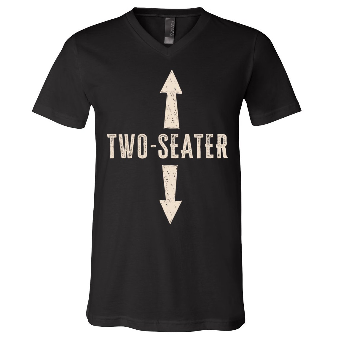 Two Seater Funny Adult Humor Popular Hilarious Quote V-Neck T-Shirt