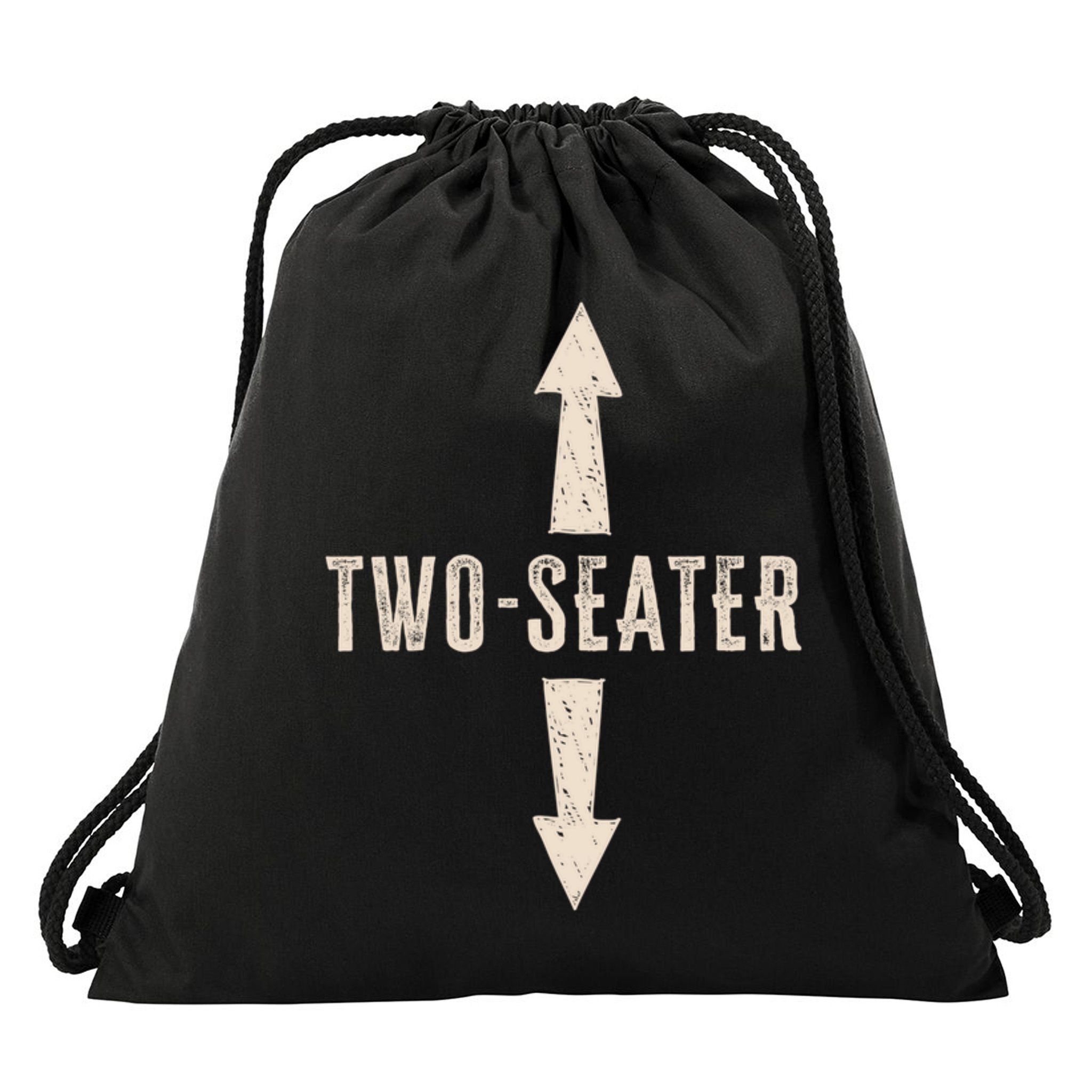 Two Seater Funny Adult Humor Popular Hilarious Quote Drawstring Bag