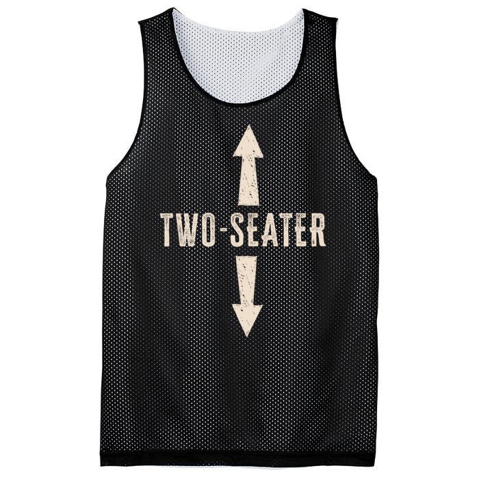 Two Seater Funny Adult Humor Popular Hilarious Quote Mesh Reversible Basketball Jersey Tank