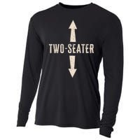 Two Seater Funny Adult Humor Popular Hilarious Quote Cooling Performance Long Sleeve Crew