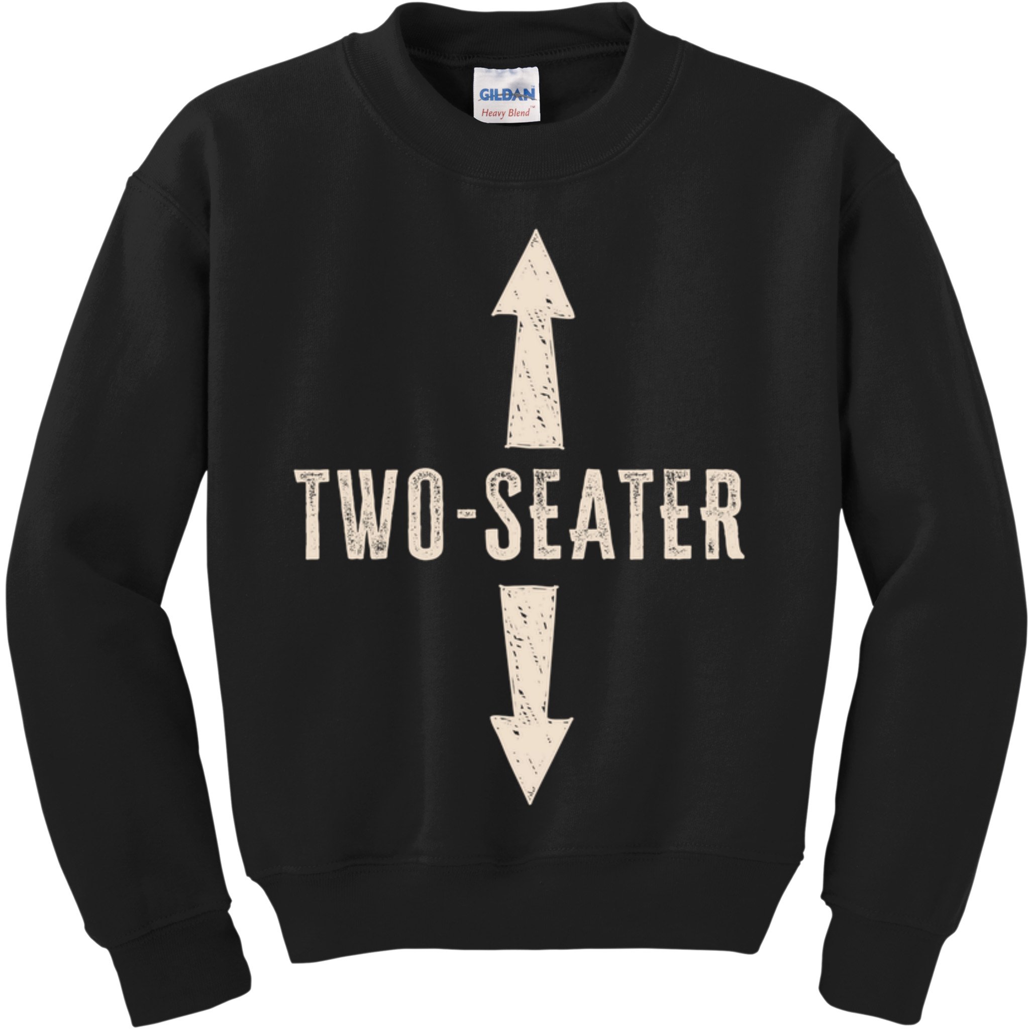 Two Seater Funny Adult Humor Popular Hilarious Quote Kids Sweatshirt
