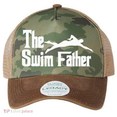 The Swim Father Funny Swimming Dad Swimmer Legacy Tie Dye Trucker Hat