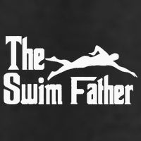 The Swim Father Funny Swimming Dad Swimmer 7 Panel Mesh Trucker Snapback Hat