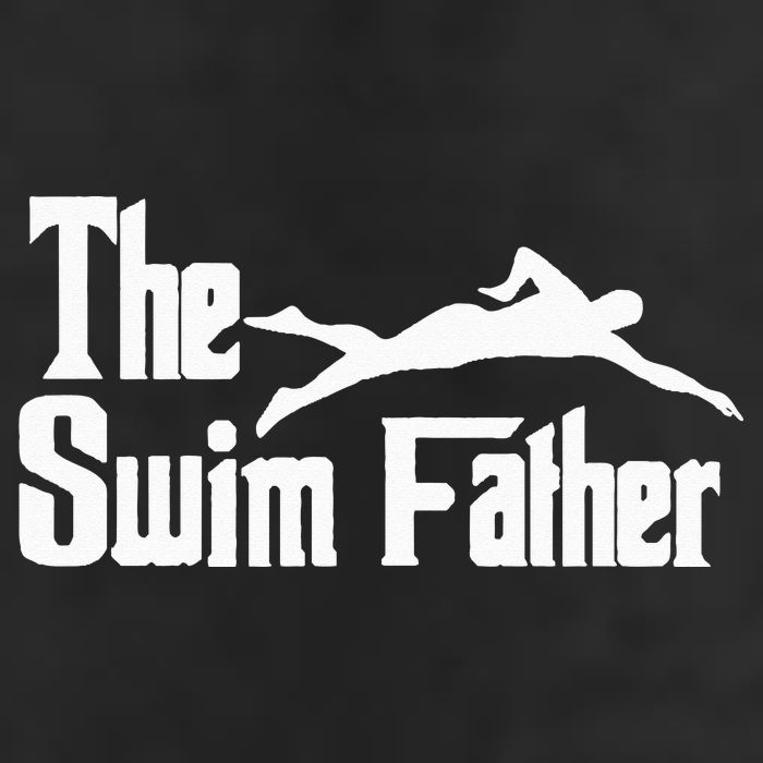 The Swim Father Funny Swimming Dad Swimmer 7 Panel Mesh Trucker Snapback Hat