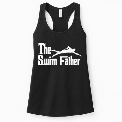 The Swim Father Funny Swimming Dad Swimmer Womens Tank Top