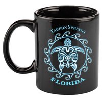 Tarpon Springs Florida Tribal Sea Turtle Summer 11oz C Handle Ceramic Mug