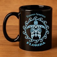 Tarpon Springs Florida Tribal Sea Turtle Summer 11oz C Handle Ceramic Mug