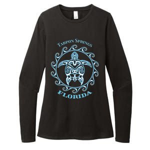 Tarpon Springs Florida Tribal Sea Turtle Summer Womens CVC Long Sleeve Shirt