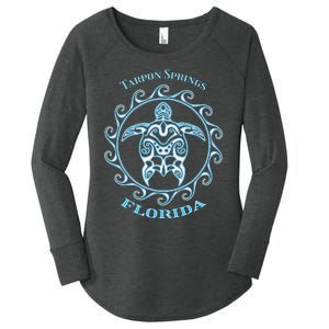 Tarpon Springs Florida Tribal Sea Turtle Summer Women's Perfect Tri Tunic Long Sleeve Shirt