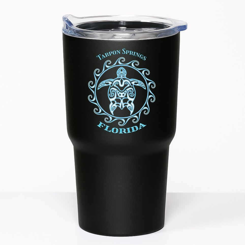 Tarpon Springs Florida Tribal Sea Turtle Summer Tumbler