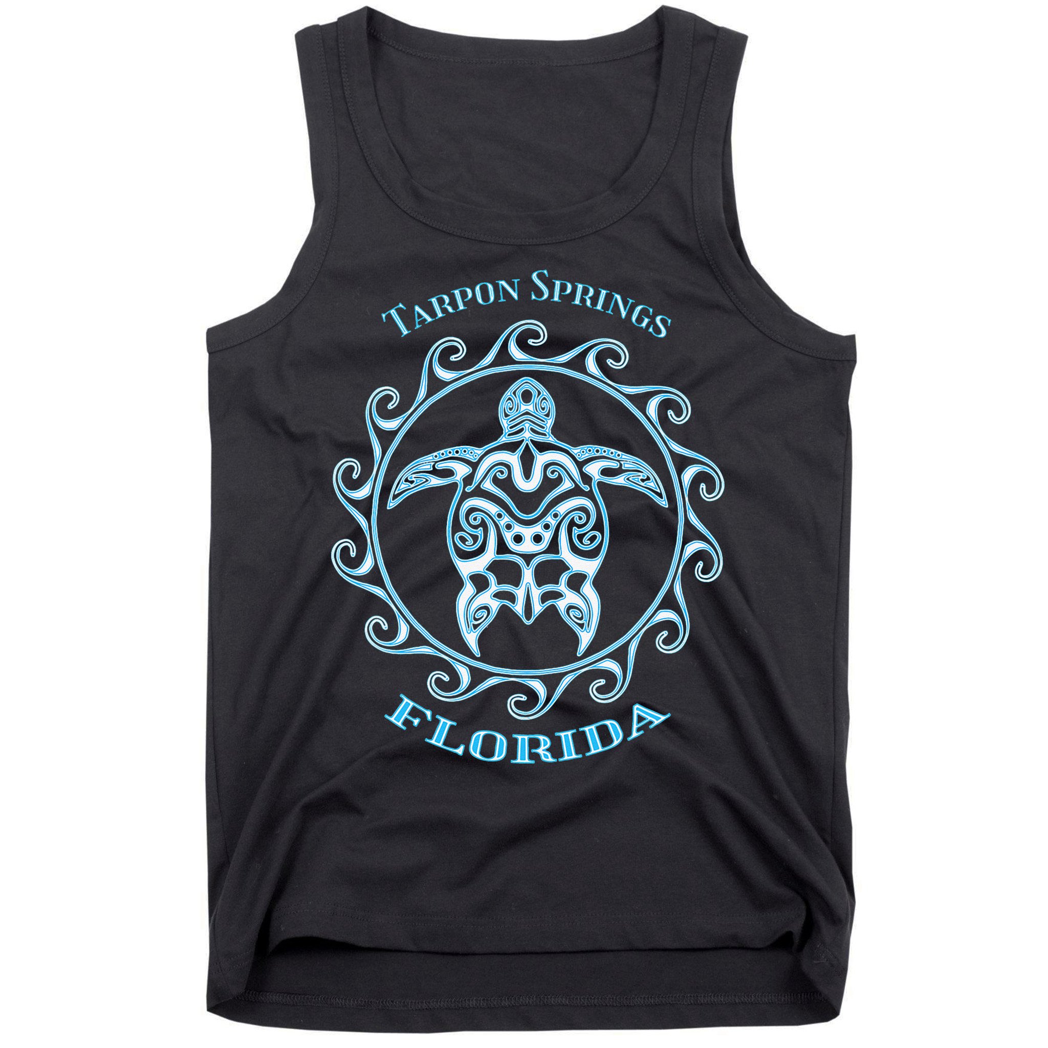 Tarpon Springs Florida Tribal Sea Turtle Summer Tank Top