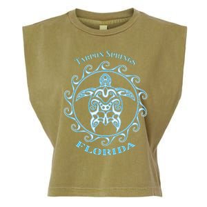 Tarpon Springs Florida Tribal Sea Turtle Summer Garment-Dyed Women's Muscle Tee