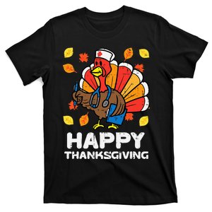 Thanksgiving Scrub for Nurses Turkey ICU ER RN T-Shirt