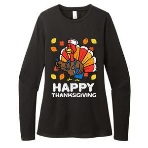 Thanksgiving Scrub for Nurses Turkey ICU ER RN Womens CVC Long Sleeve Shirt