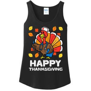 Thanksgiving Scrub for Nurses Turkey ICU ER RN Ladies Essential Tank