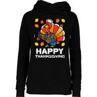 Thanksgiving Scrub for Nurses Turkey ICU ER RN Womens Funnel Neck Pullover Hood