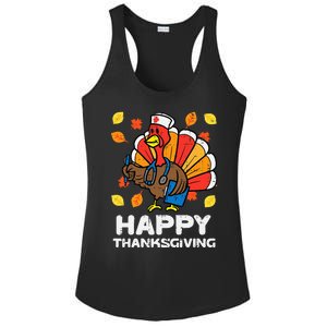 Thanksgiving Scrub for Nurses Turkey ICU ER RN Ladies PosiCharge Competitor Racerback Tank