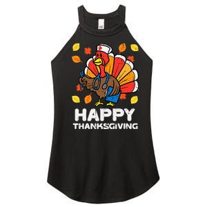 Thanksgiving Scrub for Nurses Turkey ICU ER RN Women's Perfect Tri Rocker Tank