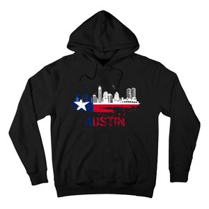 Texas State Flag Austin Skyline Austin Texas Skyline Hoodie