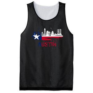 Texas State Flag Austin Skyline Austin Texas Skyline Mesh Reversible Basketball Jersey Tank