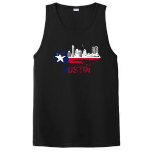 Texas State Flag Austin Skyline Austin Texas Skyline PosiCharge Competitor Tank