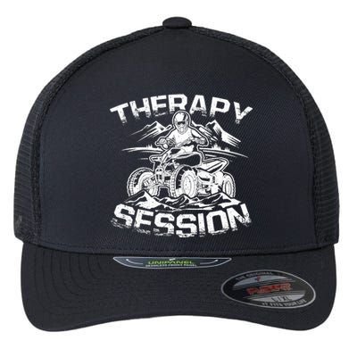 Therapy Session Funny ATV FourWheeler Quad Bike Rider Flexfit Unipanel Trucker Cap